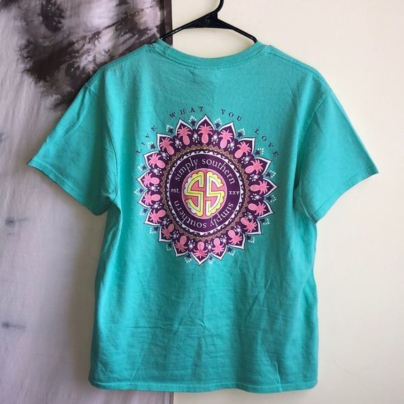 (2) Simply Southern Patterned Graphic Short Sleeve Tee Bundle - Picture 1 of 8
